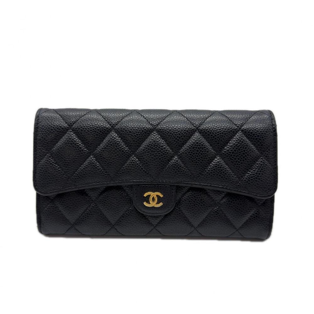 CHANEL Black Caviar Leather Wallet - Picture 1 of 14